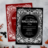 gotische rode Halloween-feestuitnodiging Kaart
