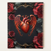 Gotische Rode Hart met Rozen – Donkere Romantiek Planner (Achterkant)