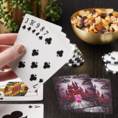 Gotische Rode Kasteel Pokerkaarten (Insitu)