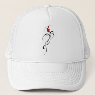 Gotische Rode Roos Dames Surreal Tribal Tattoo Kun Trucker Pet