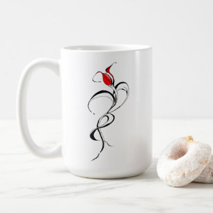 Gotische Rode Roos Dames Surrealistische Stam Tatt Koffiemok