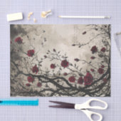 Gotische rode rozen en doornen tissuepapier (Craft)