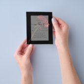 Gotische rode rozen gotisch huwelijksuitnodiging flyer (Hand)