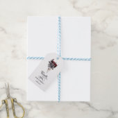 Gotische Rode Rozen Skelet Cadeaulabel (Met Touw)