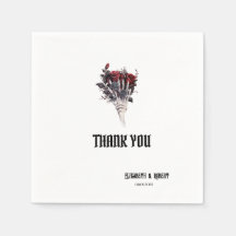 Gotische rode rozen skelet dank u