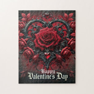 Gotische rode rozen Valentijnsdag Legpuzzel