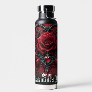 Gotische rode rozen Valentijnsdag Waterfles