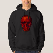 Gotische rode schedel hoodie (Voorkant)