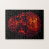 Gotische rode schedel legpuzzel (Horizontaal)