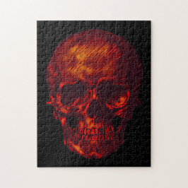 Gotische rode schedel legpuzzel