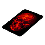 Gotische rode schedel magneet (Linkerzijde)