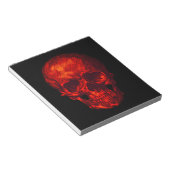 Gotische rode schedel notitieblok (Schuin)