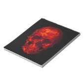 Gotische rode schedel notitieblok (Linkerzijde)