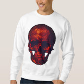 Gotische rode schedel trui (Voorkant)