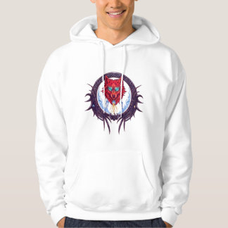 Gotische rode wolf-kam mythologische fantasie graf hoodie