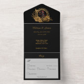 Gotische Romance All In One Uitnodiging (Binnen)