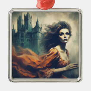 Gotische Romance Boek Hoesje Spooky Castle Horror Metalen Ornament