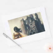 Gotische Romance Boek Hoesje Spooky Castle Horror Rechthoekige Sticker (Envelop)