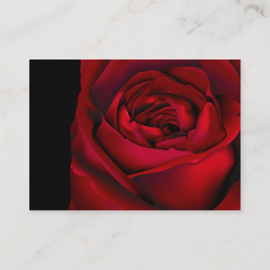 Gotische Romance Bold Red Rose Informatiekaartje (Achterkant)