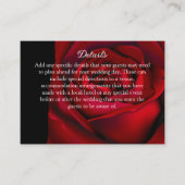 Gotische Romance Bold Red Rose Informatiekaartje (Voorkant)