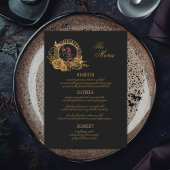 Gotische Romance Bruiloft Receptie Diner Menu