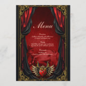 Gotische Romance, het hart van de passie. Menu (Voorkant)