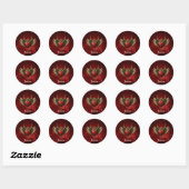 Gotische Romance, het hart van de passie. Ronde Sticker (Vel)