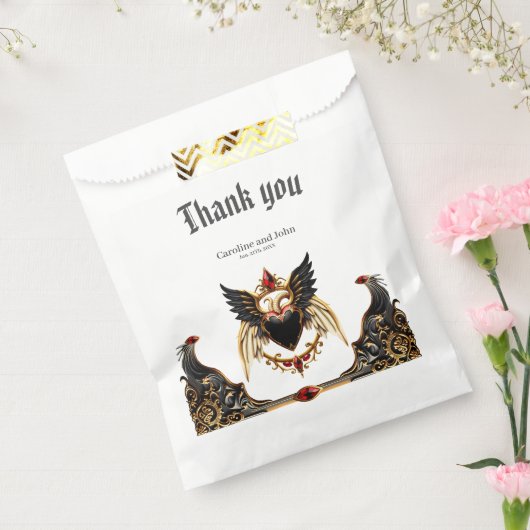 Gotische Romance in de schaduw van de liefde. Bedankzakje (Gezegeld)