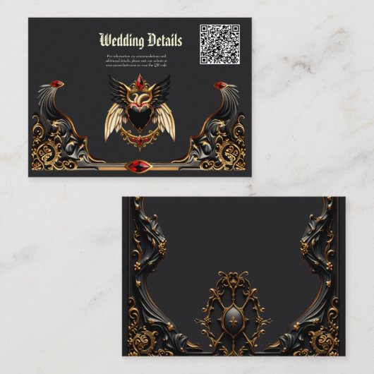 Gotische Romance in de schaduw van de liefde. Informatiekaartje (Voorkant / Achterkant)