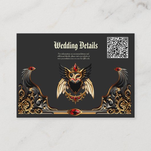 Gotische Romance in de schaduw van de liefde. Informatiekaartje (Voorkant)