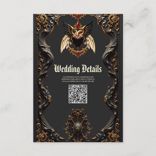 Gotische Romance in de schaduw van de liefde. Informatiekaartje (Voorkant)