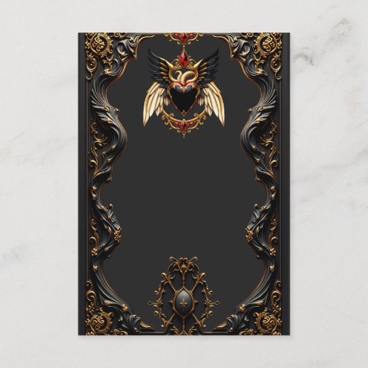 Gotische Romance in de schaduw van de liefde. Informatiekaartje (Achterkant)