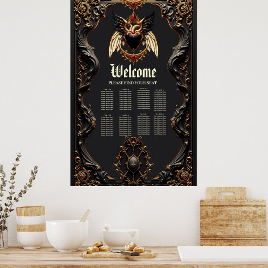 Gotische Romance in de schaduw van de liefde Poster (Keuken)