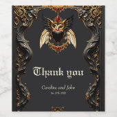 Gotische Romance in de schaduw van de liefde. Wijn Etiket (Enkel label)