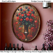 Gotische Romance Rode en Zwarte Rozen EF7R Decoupa Tissuepapier