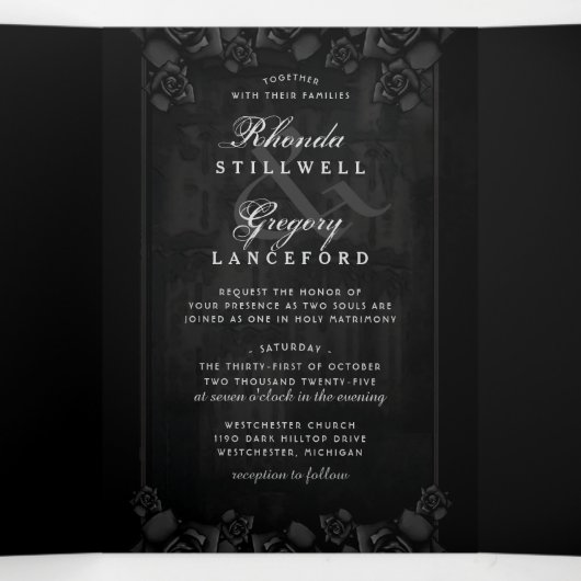 Gotische Romance "samen met" RSVP MENU #2 (Binnenkant midden)