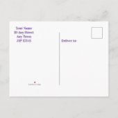 Gotische Romance Sla de datum Paarse Roos kaars op Aankondigingskaart (Achterkant)