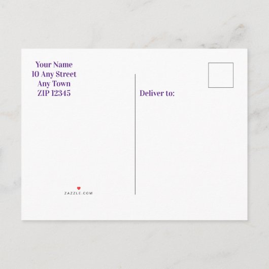 Gotische Romance Sla de datum Paarse Roos kaars op Aankondigingskaart (Achterkant)