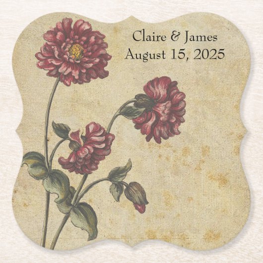 Gotische Romance Trouwpapier Onderzetter Donker El (Voorkant)