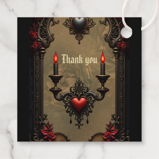 Gotische Romance: verborgen passie Bedankjes Labels (Achterkant)