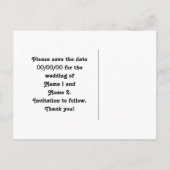 Gotische romance Victoriaans rood zwart opslaan va Aankondigingskaart (Achterkant)