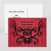 Gotische romance Victoriaans rood zwart we hebben Aankondigingskaart (Voorkant / Achterkant)