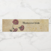 Gotische Romance Wedding Bottle Label – Dark & Ele Waterfles Etiket (Enkel label)