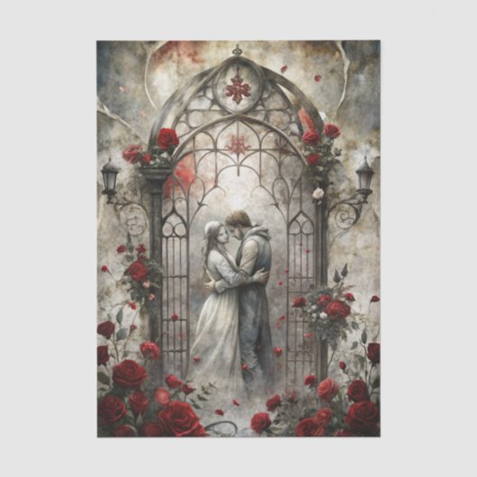 Gotische Romantiek Decoupage Tissuepapier (Voorkant)