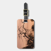 Gotische romantiek Vogel op een winterboom Sjabloo Bagagelabel (Voorkant verticaal)