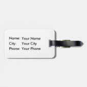 Gotische romantiek Vogel op een winterboom Sjabloo Bagagelabel (Achterkant horizontaal)