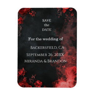 Gotische romantische bloem save the date-magneet magneet