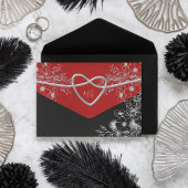 Gotische romantische bruiloft all in one uitnodiging