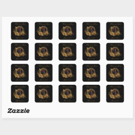 Gotische romantische bruiloft vierkante sticker