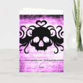 Gotische romantische fanged schedel feestdagen kaart (Achterkant)